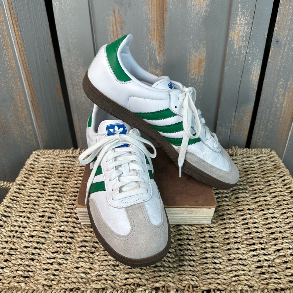 Adidas Samba OG Leather Sneaker Green Sz M 10.5/W 11.5